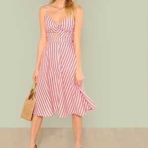 tie back midi dress